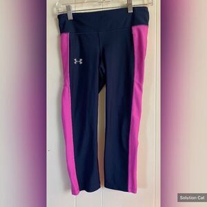 Under Armour Pants Women’s Medium Blue & Pink Athletic Compression